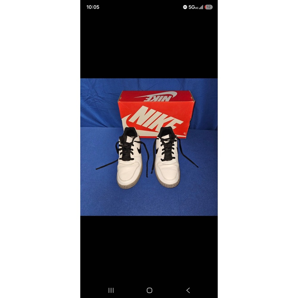 Nike Ebernon Low White Black Men's Sneakers CK0034-100 Size 9.5 Basketball Style
